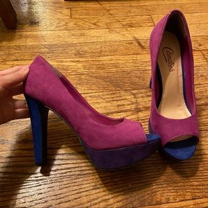 Barely worn vintage magenta Candies platform heels